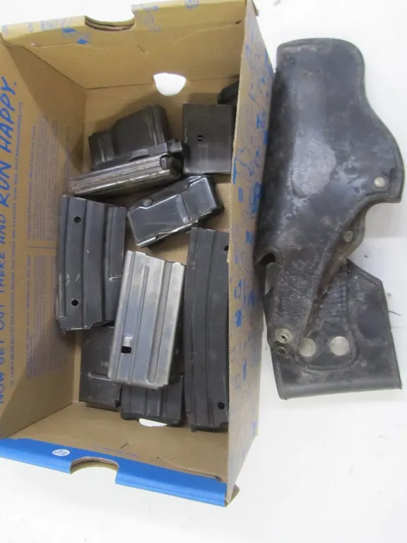 Fougault G2 Leather Holster And Assorted Magazines