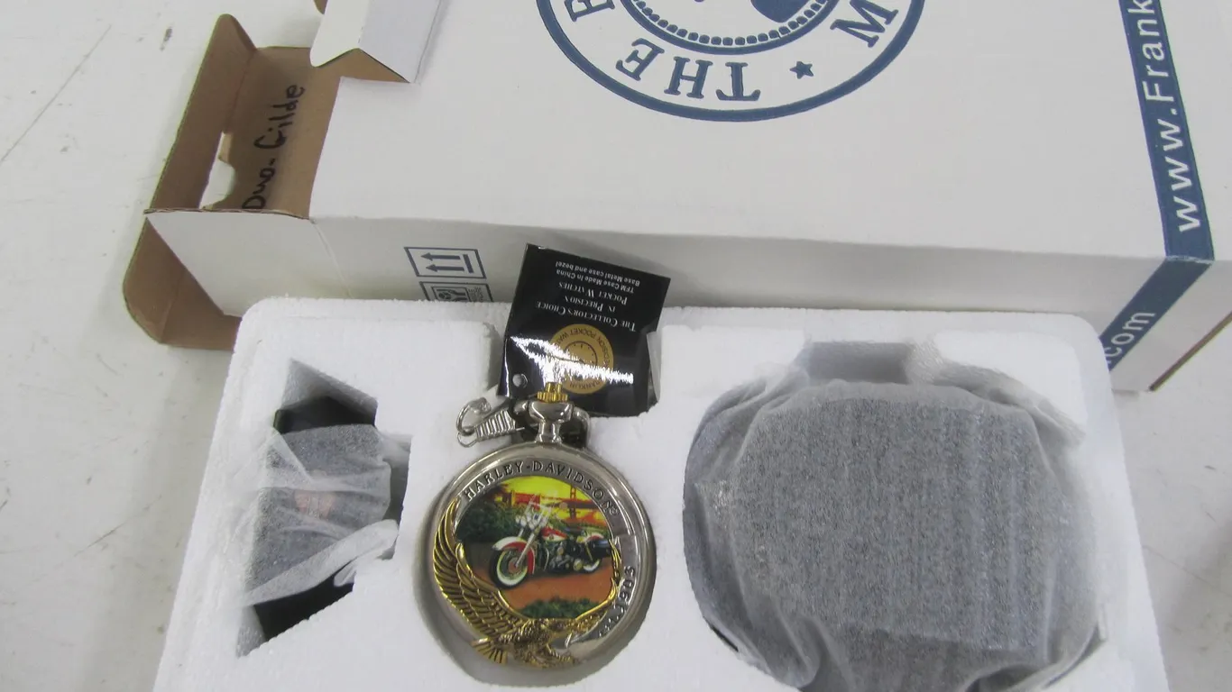 The Franklin Mint Harley-Davidson Pocket Watch Set