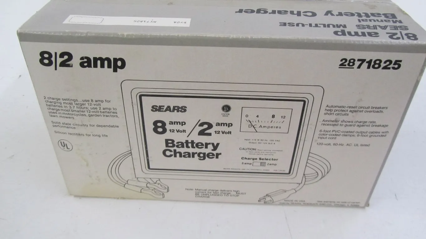 Sears 8/2 Amp Multi-Use Manual Battery Charger