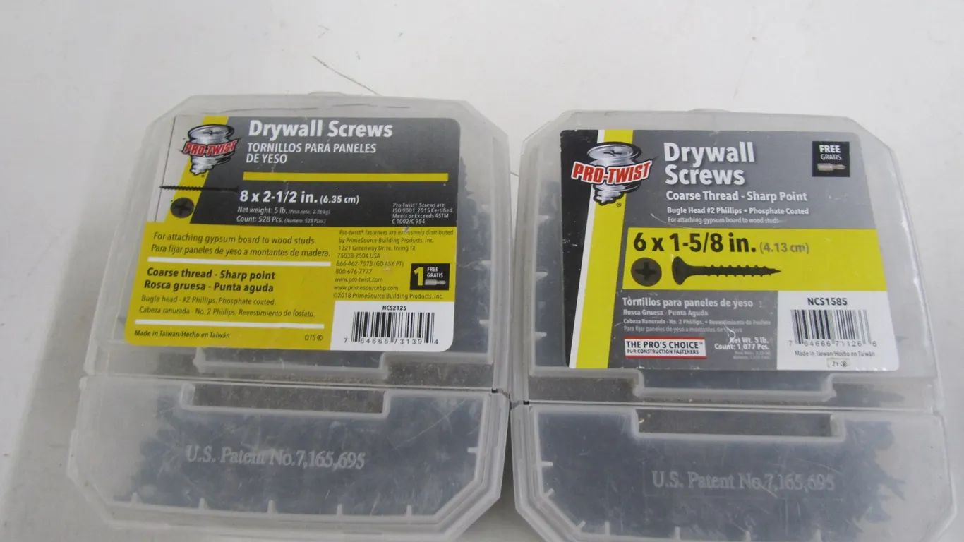 (2) Boxes Of Pro-Twist 6 x 1-5/8" Drywall Screws