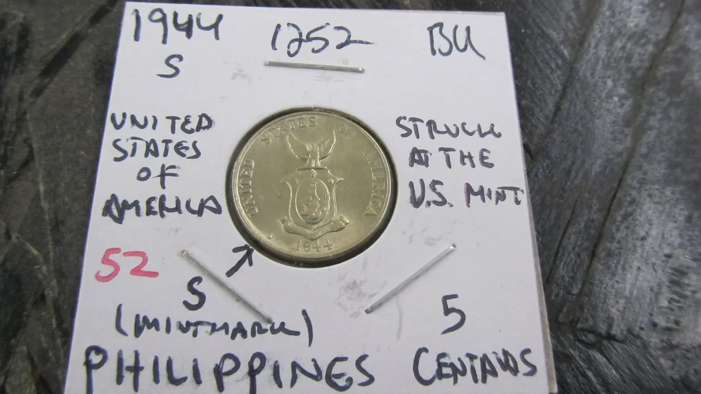1944-S Philippines 5 Centavos