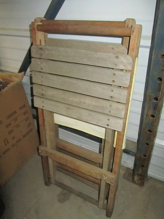 (2) Vintage Wood Beach Chairs