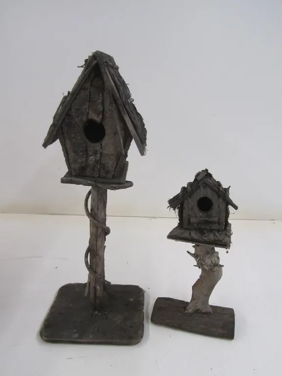 (2) Decorative Wood Birdhouses
