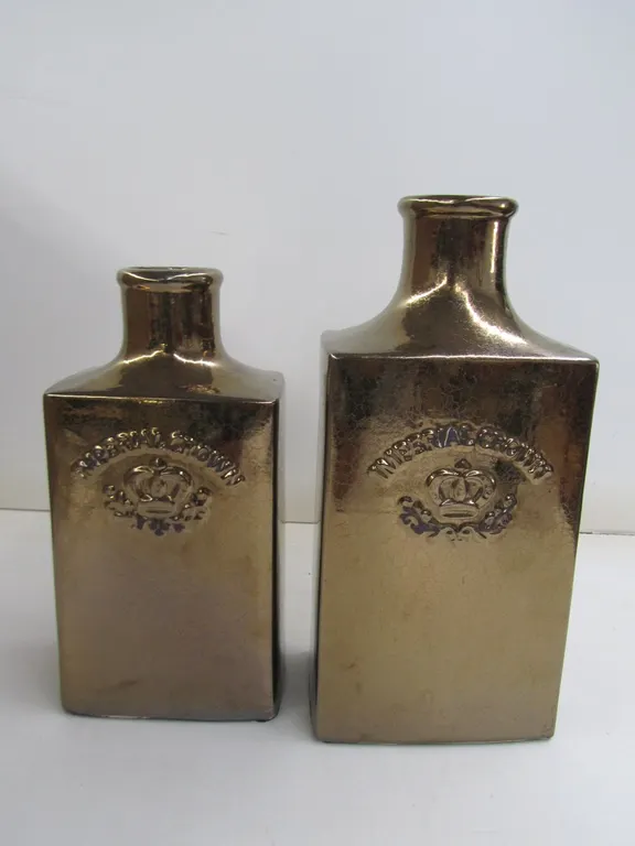 (2) Imperial Crown Ceramic Vases