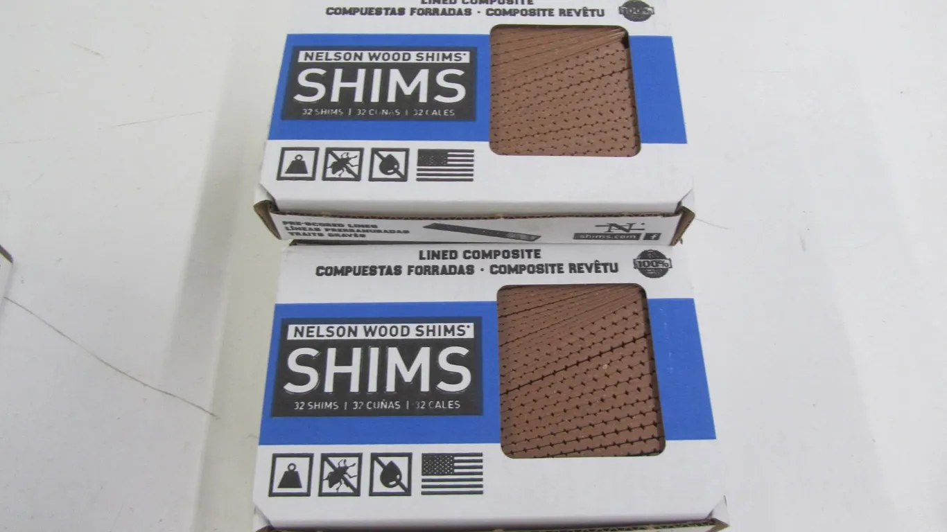 (5) Boxes Of Nelson Lined Composite Shims