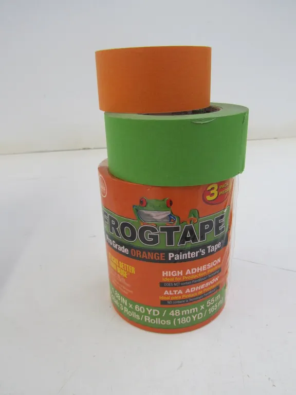 (3) Rolls Of Frogtape Pro Grade Orange Painter's Tape