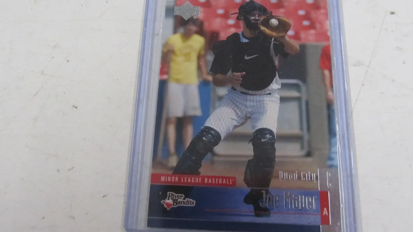 2002 Upper Deck Joe Mauer Quad City Rookie Card