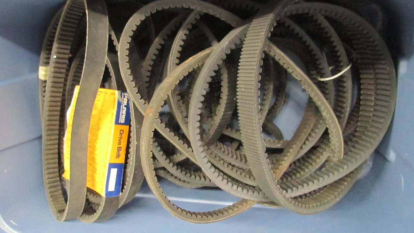 Tub Full Of Assorted Drive Belts