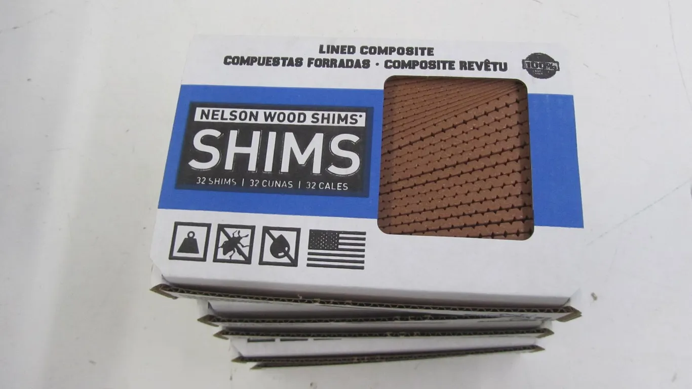 (5) Boxes Of Nelson Lined Composite Shims
