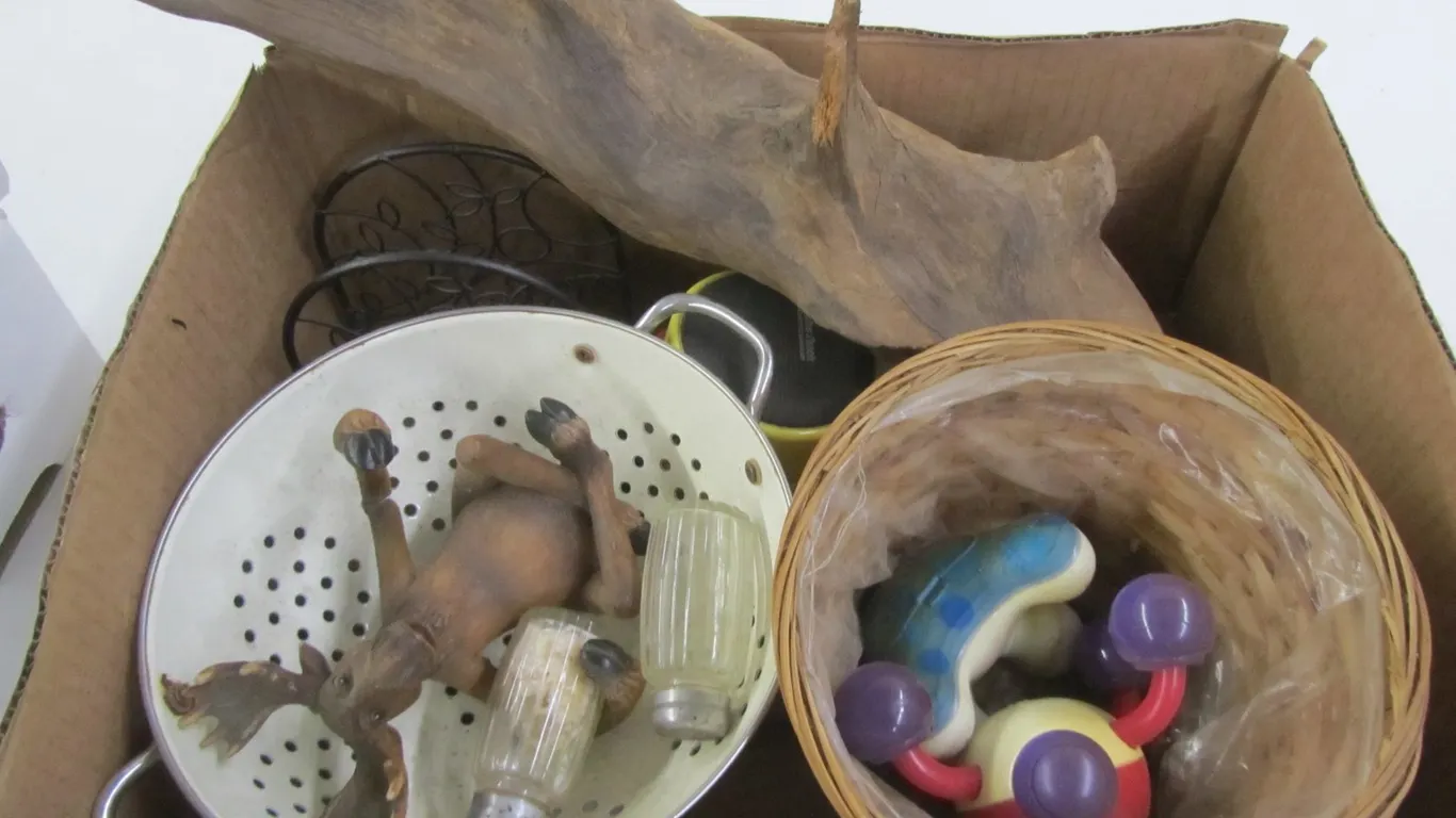Box Of Assorted Household Items