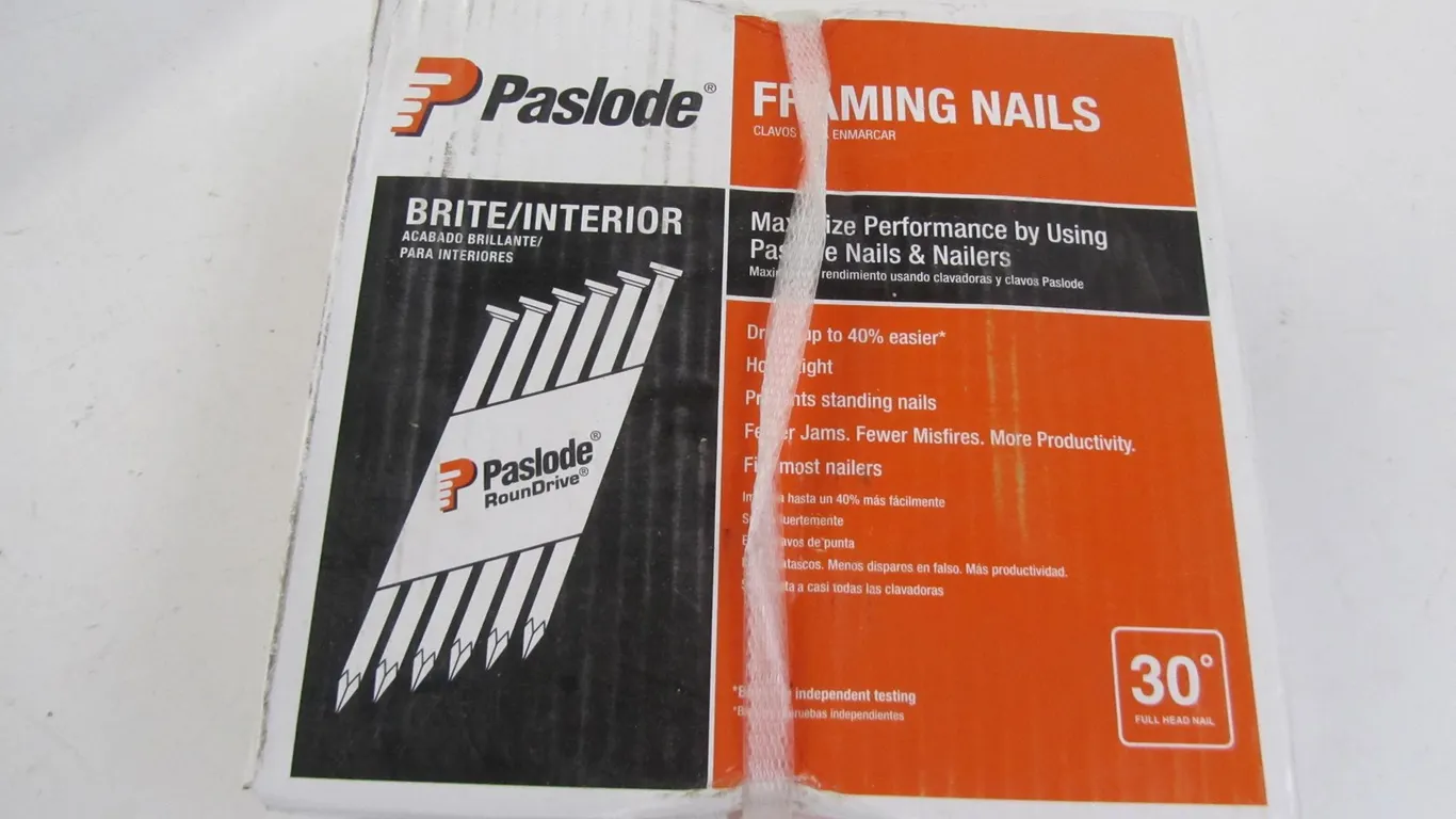 Box Of (2,500) Paslode 30 Degree Paper Tape Framing Nails