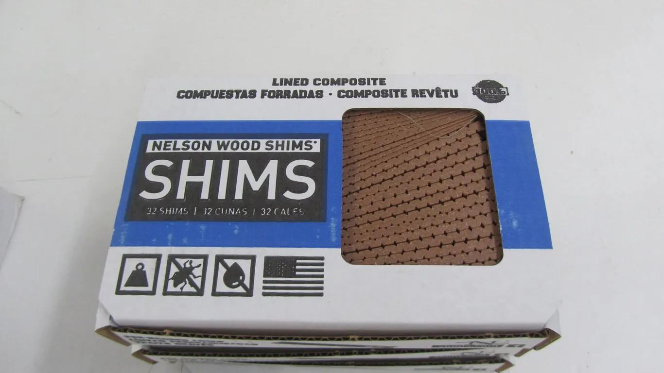 (4) Boxes Of Nelson Lined Composite Shims