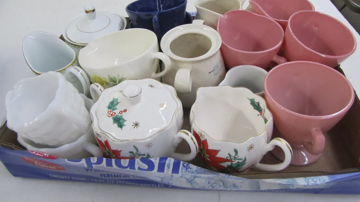 Lot Of Assorted Cream & Sugar Sets