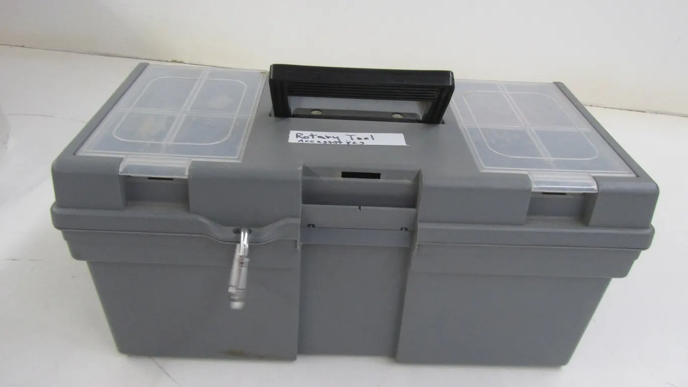 Tool Box w/Rotary Tool Accessories And More