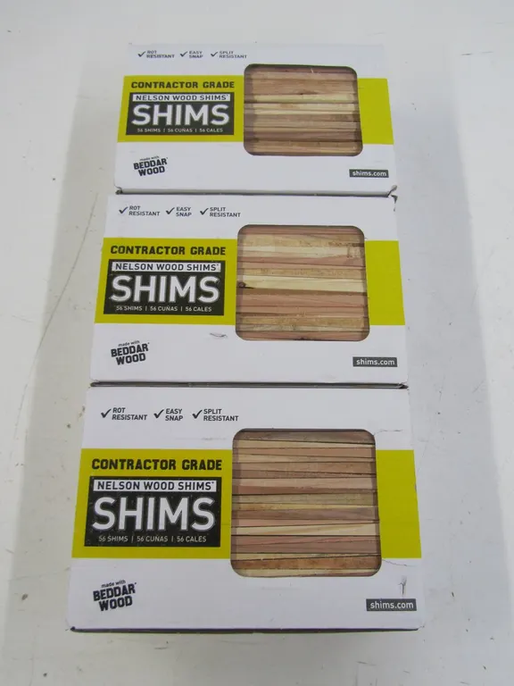 Lot Of Contractor Grade Nelson Wood Shims