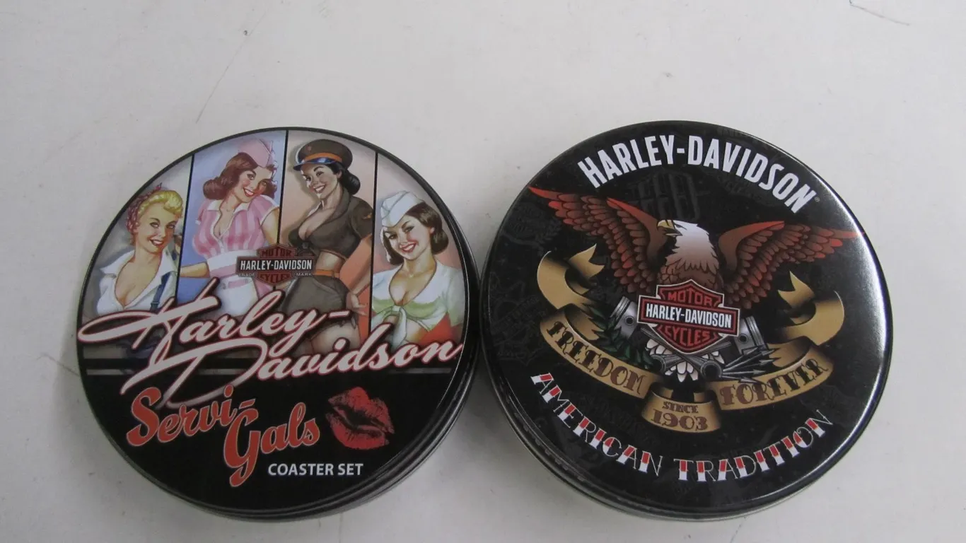 (2) Harley-Davidson Coaster Sets