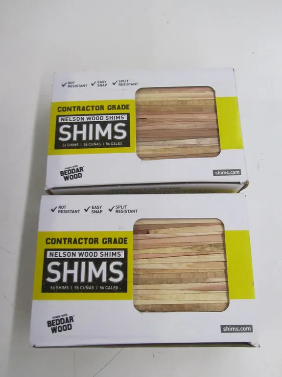 (2) Boxes Of Nelson Contractor Grade Wood Shims