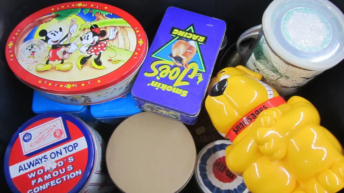 Tub Of Assorted Collectible Tins