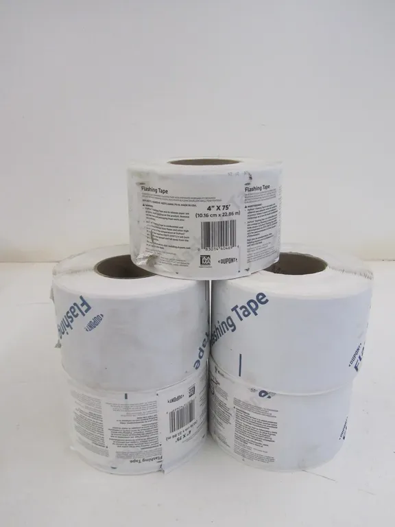 (5) Rolls Of 4" x 75' Flashing Tape