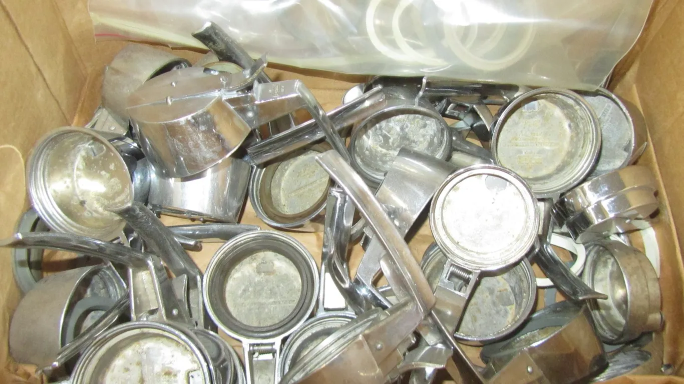 Lot Of Stainless Steel Syrup Dispenser Lids