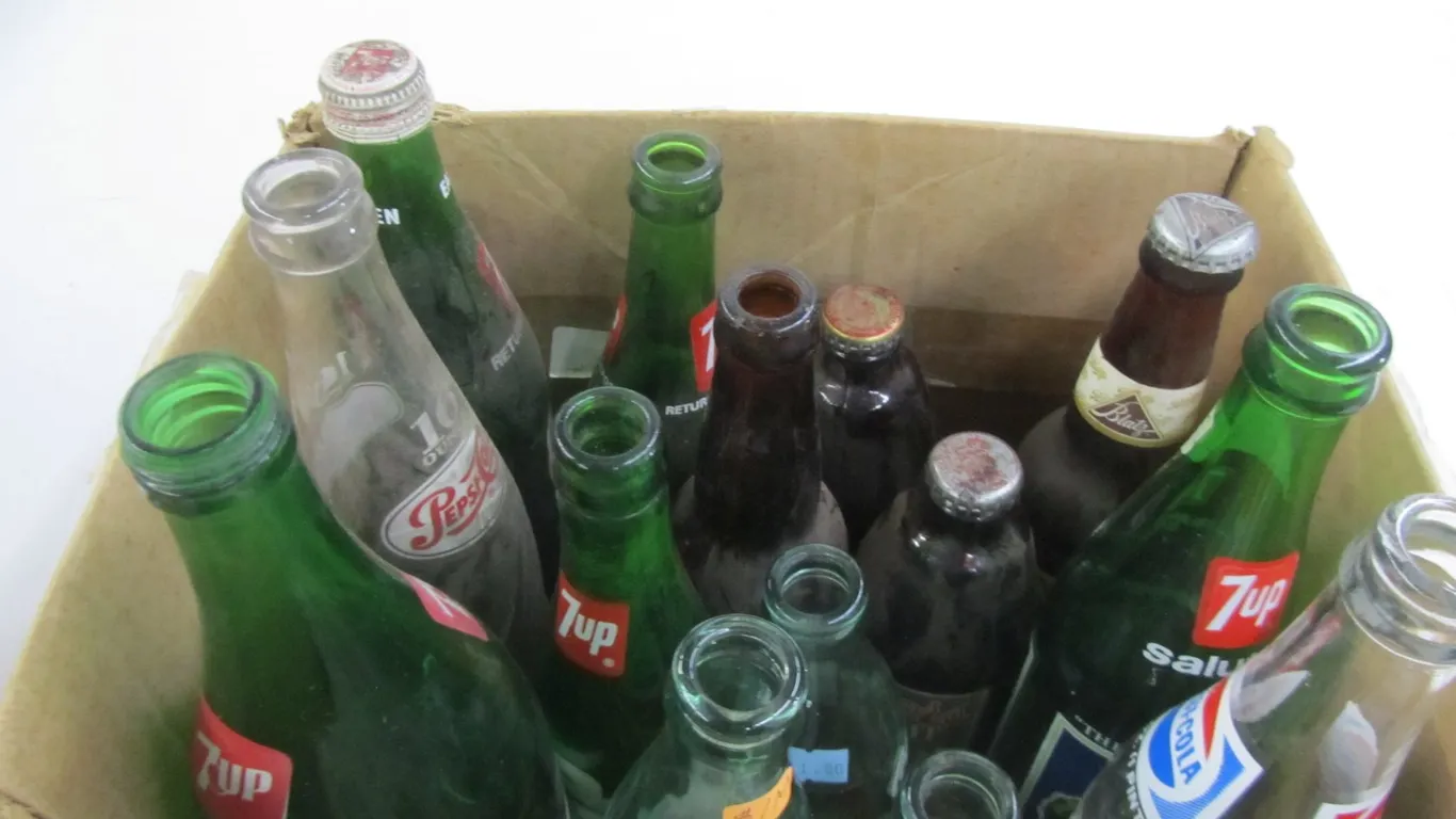Lot Of Vintage Glass Bottles