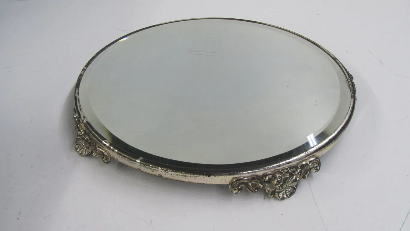 Beveled Mirror Display Tray