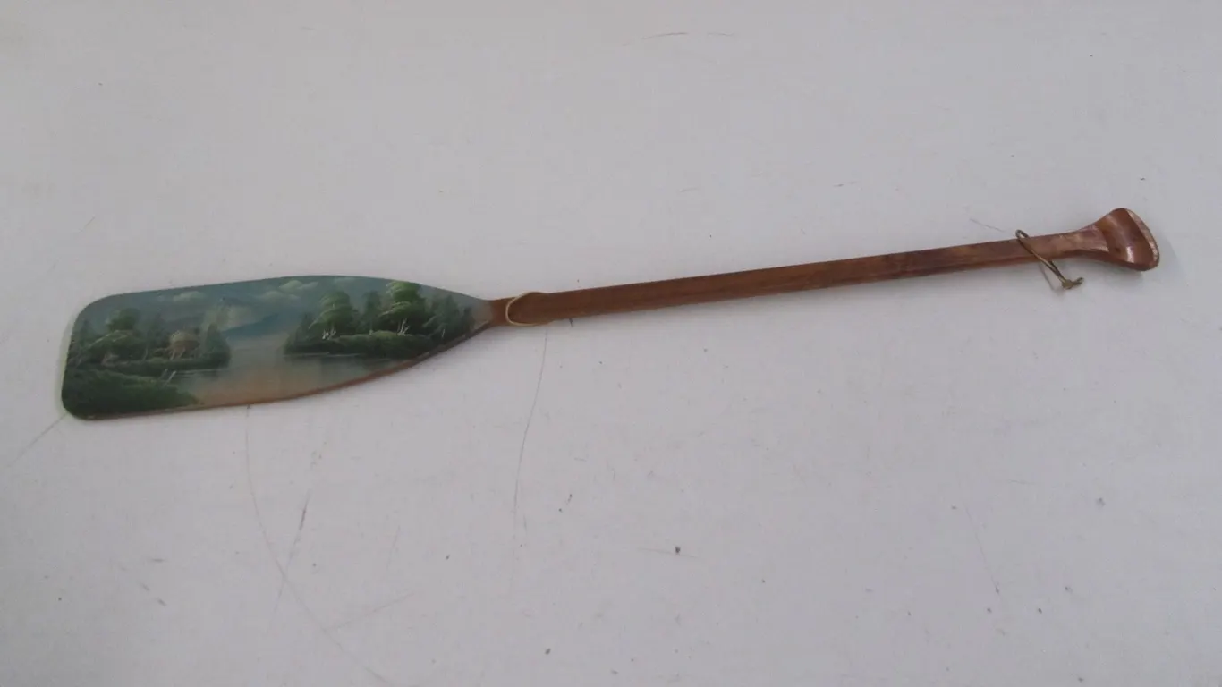 Original Painting On Wood Paddle