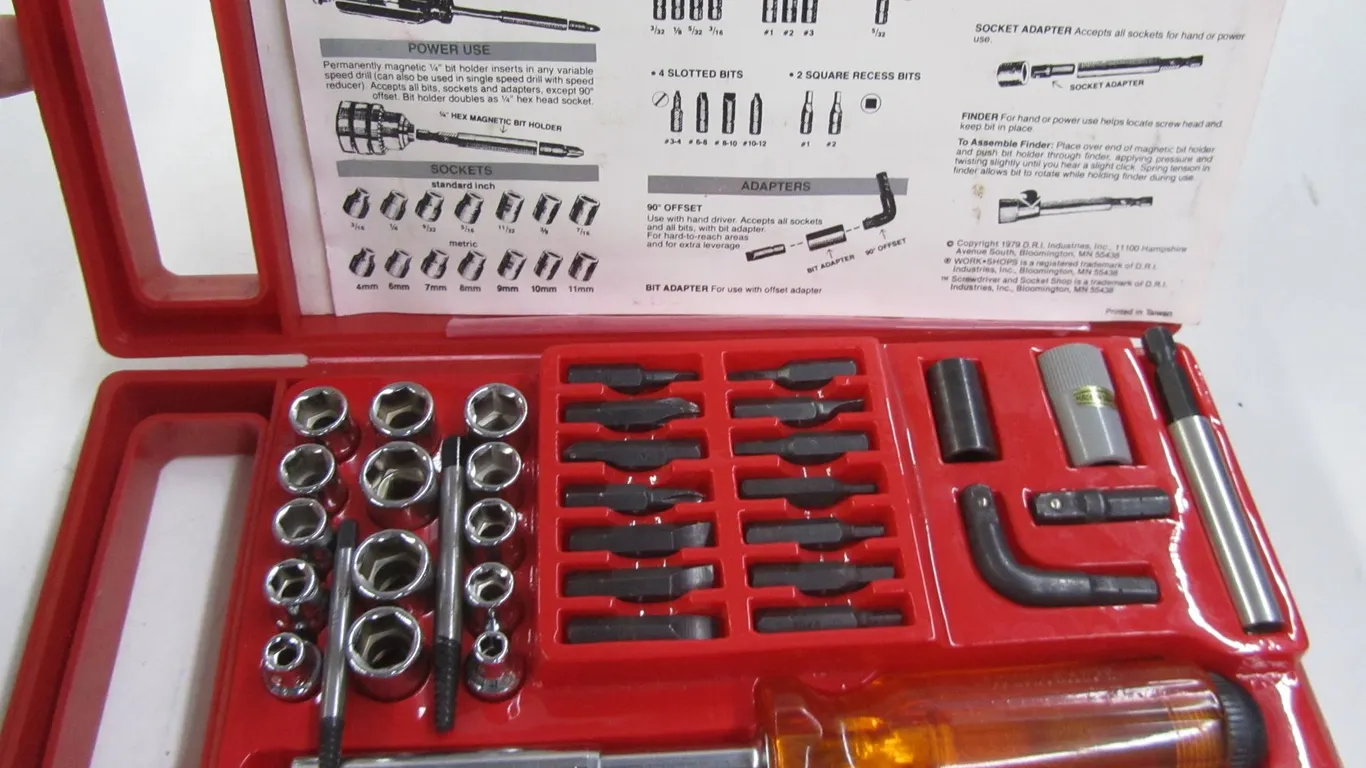 Work Shops 34pc. Screwdriver And Socket Shop Set