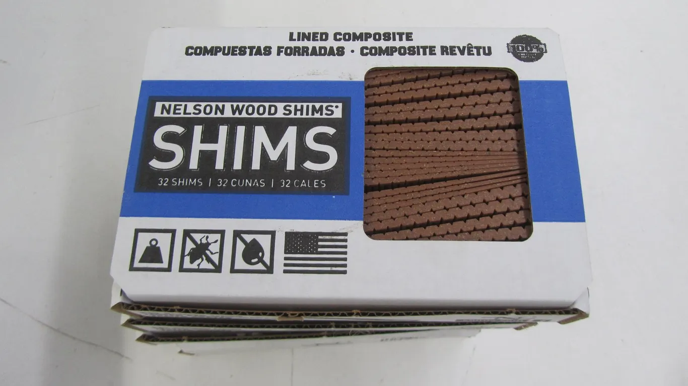 (5) Boxes Of Nelson Lined Composite Shims