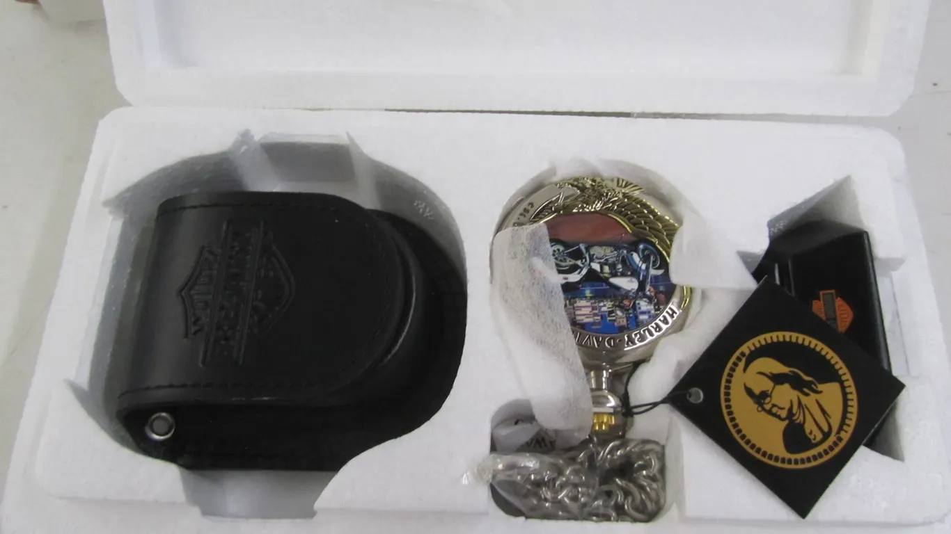The Franklin Mint Harley-Davidson Pocket Watch Set