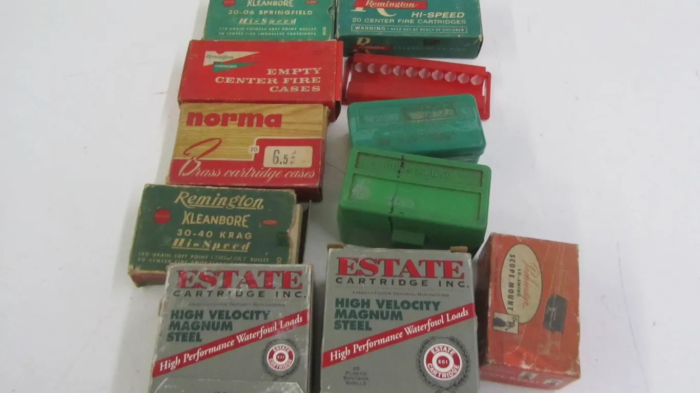 Lot Of Vintage Empty Ammo Boxes