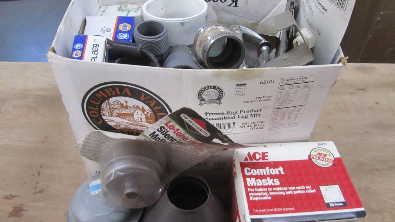 Box Full Of Miscellaneous Hardware