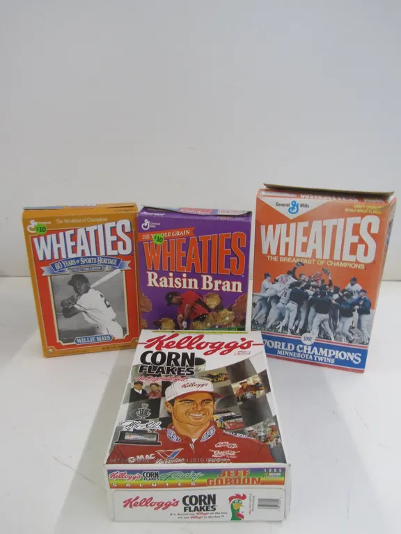 (4) Collectible Cereal Boxes