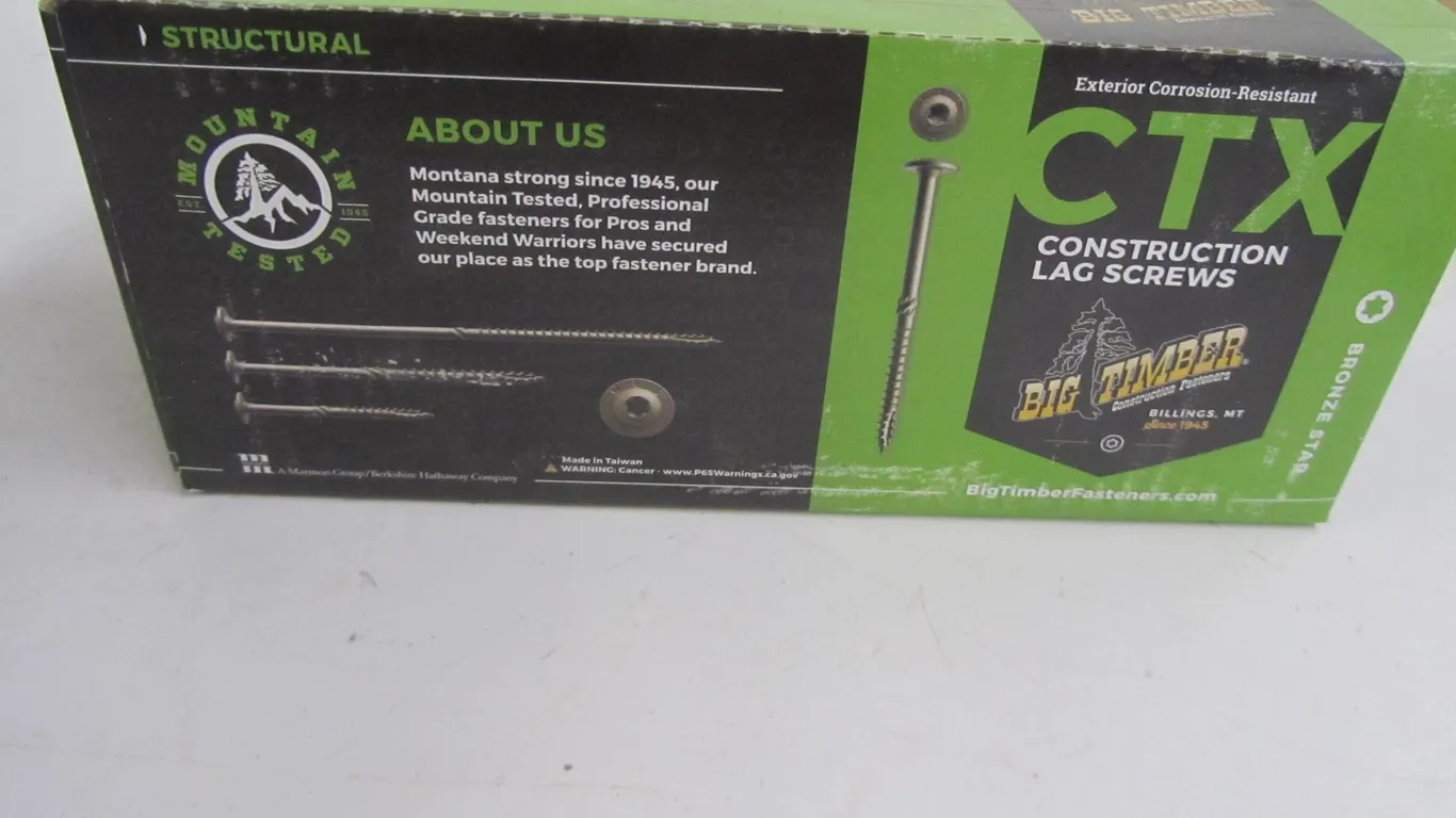 Box Of (100) CTX 17 x 8" Construction Lag Screws