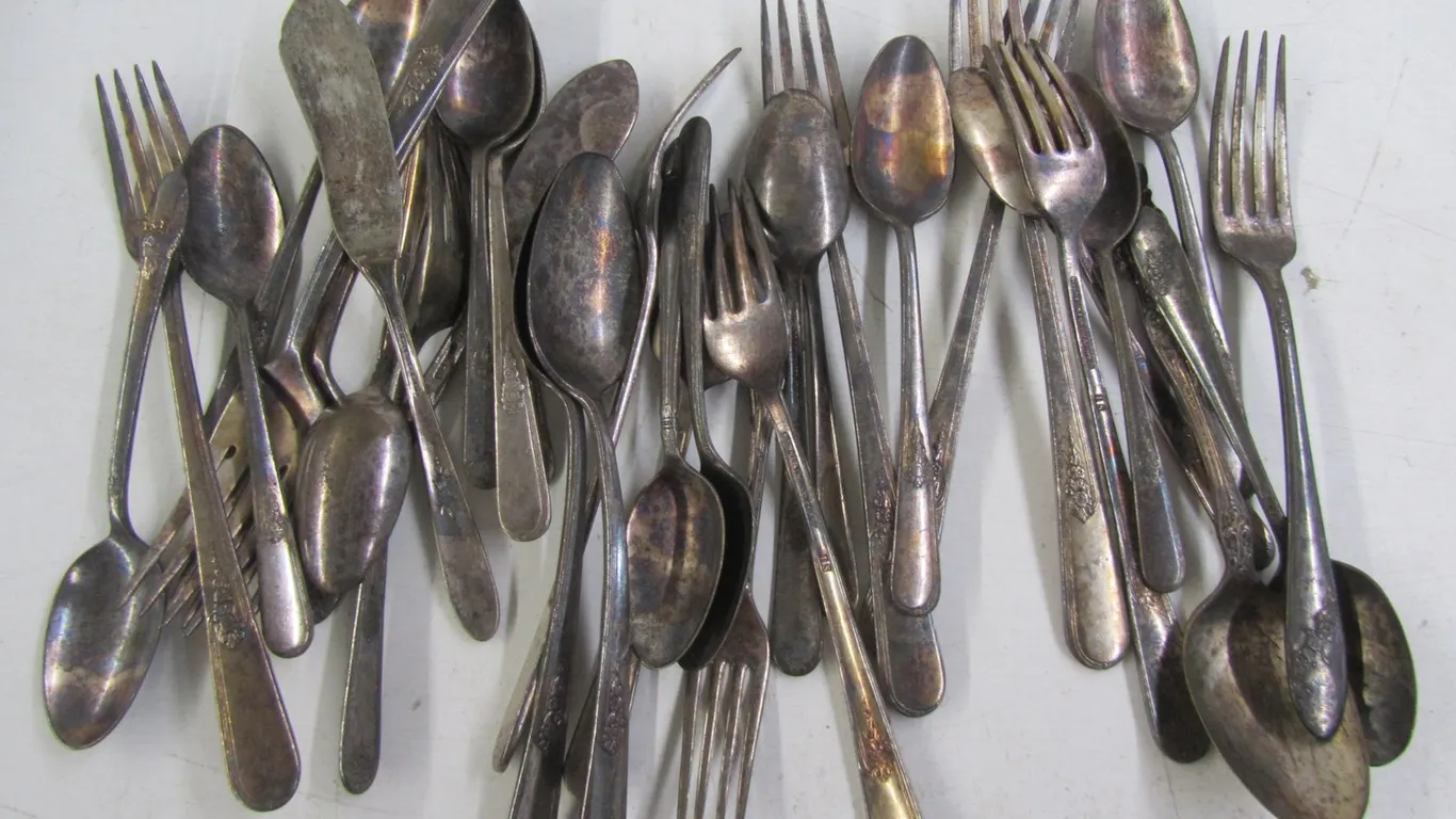 Lot Of Vintage Silverplated Spoons And Forks