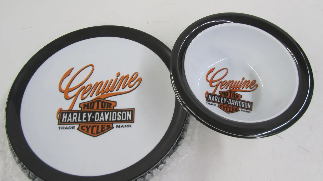 (4) Harley-Davidson Acrylic Dishes