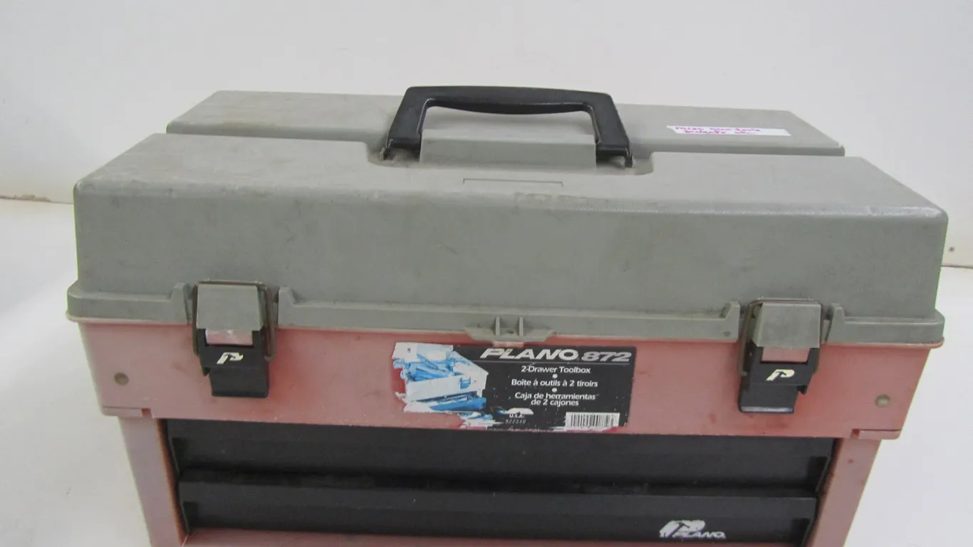 Plano 872 2-Drawer Toolbox w/Assorted Tools