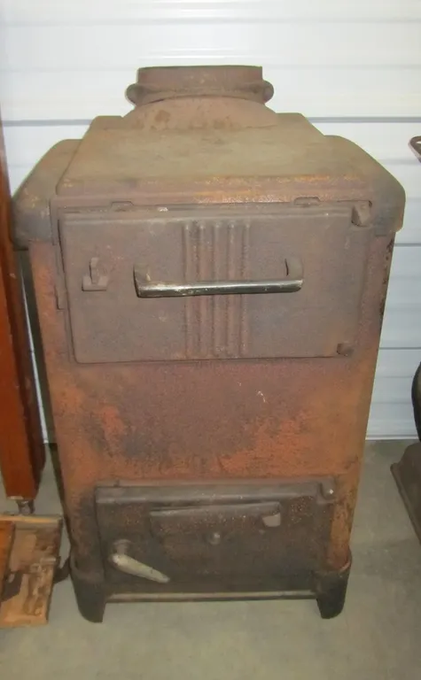 Vintage Cast Iron Wood-Burning Stove