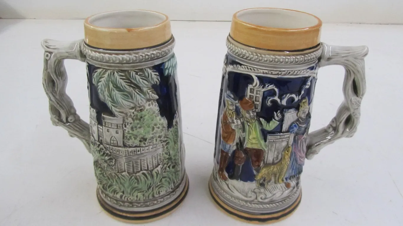 (2) Ceramic Steins