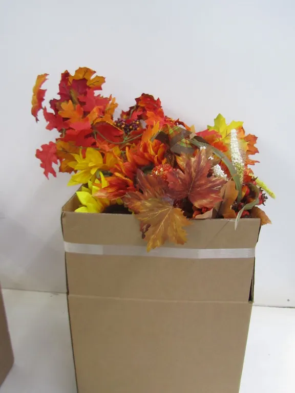Lot Of Fall Themed Artificial Plant Decorations