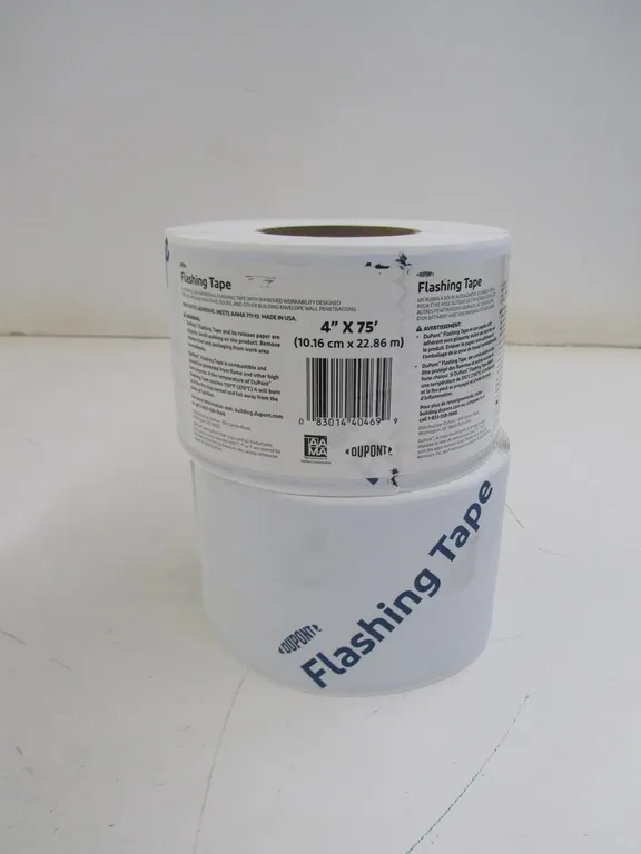 (2) Rolls Of DuPont 4" x 75' Flashing Tape