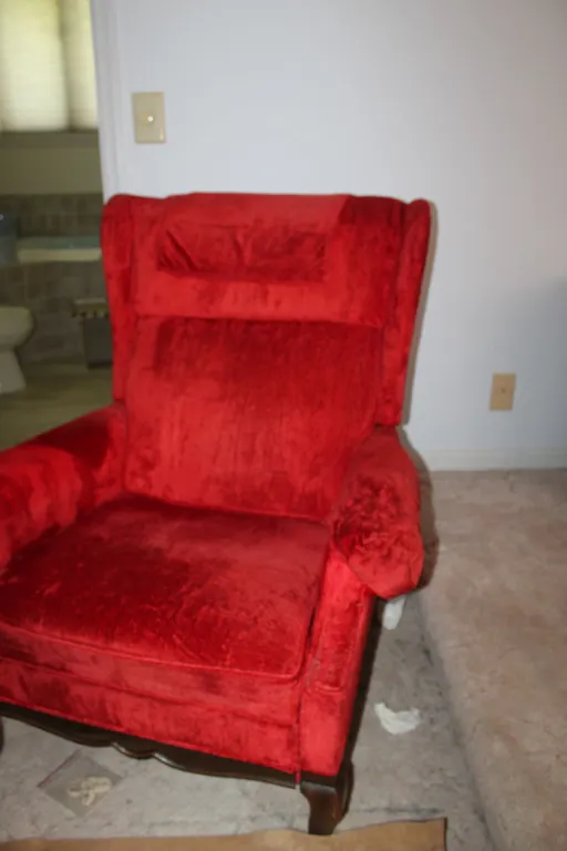 Red Velvet Recliner