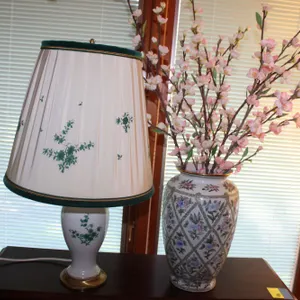 Lamp, Vase & Blossoms