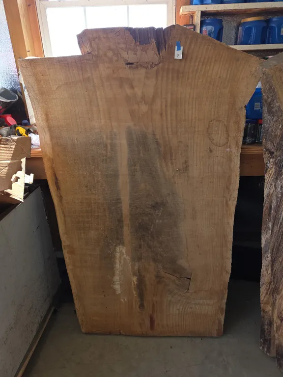 3 in thick white oak live edge slab