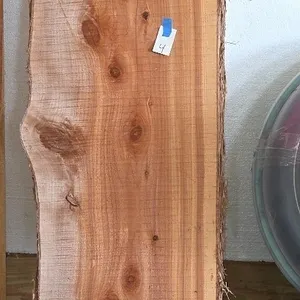 2-in thick cedar live edge slab