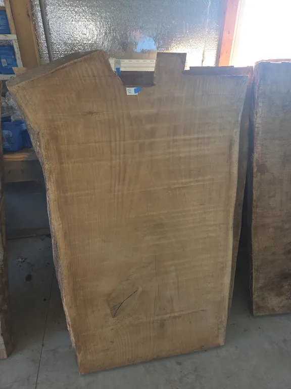 Large 3-inch thick white oak live edge slab