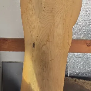 2-in thick Ash live edge River table slab