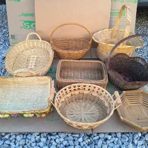 Woven & Wicker Baskets Lot