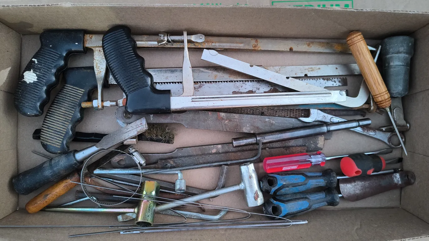Various Tools Lot: Hand Saws, Screwdrivers, Files & More