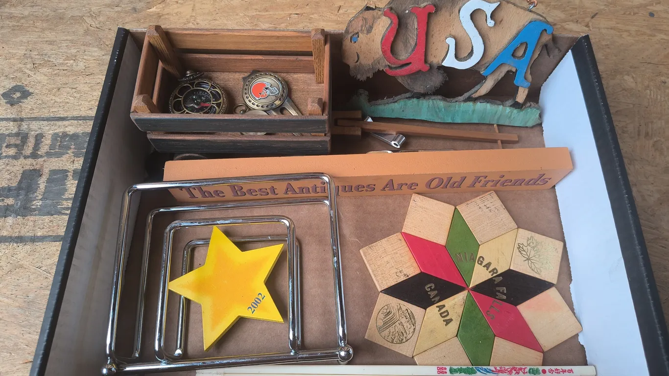 Eclectic Collectibles Lot: Vintage Sign, Souvenirs & Misc Items